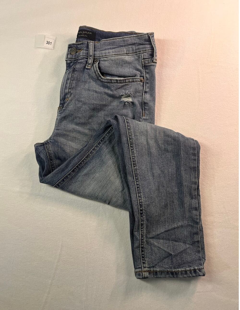 Distressed Slim Girlfriend Jeans by Banana Republic 26